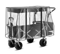 LEKEFETO Housse de pluie pour chariot de transport - Avec fermeture éclair - Pliable - Transparent - Accessoires de chariot de transport