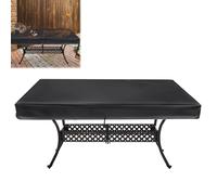 LEKEFETO Housse de table de jardin, imperméable, résistante aux intempéries, pour table de jardin, 160 x 90 x 10 cm
