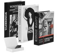 LEKEFETO Livres décoratifs pour la décoration de la maison : 3 pièces livres décoratifs, boîte à livres décorative, boîte de rangement pour livre décoratif, pour décoration de la maison, bibliothèque