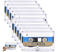 LEKEFETO Lot de 10 cassettes audio vides, cassette audio vide, cassette audio à faible bruit, cassette de musique 60 min, pour conférences et séminaires