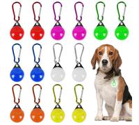 LEKEFETO Lot de 14 pendentif lumineux chien: sécurité LED clignotantes pour chien à clip avec 3 modes clignotants, LED lumière pendentif lumineux, lumière de sécurité pour animaux de compagnie