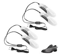 LEKEFETO Lot de 2 sèche-chaussures électriques portables à 360° avec effet antibactérien, sèche-chaussures pour chaussettes, gants, chaussures de ski et plus encore