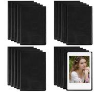 LEKEFETO Lot de 20 cadres photo magnétiques noirs - Aimants de réfrigérateur pour photos de 5,5 x 8,4 cm - Sacs photo réutilisables en polypropylène - Compatible avec Instax Mini, cartes et notes
