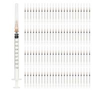 LEKEFETO Lot de 200 seringues de colostrum de 1 ml en plastique avec capuchons et aiguilles, emballées individuellement, seringues doseuses jetables pour peinture d'impression, liquides, laboratoires