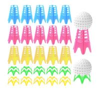 LEKEFETO Lot de 30 tees de golf, en plastique, pour simulateurs de golf, tapis de golf, tees de golf pour gazon d'hiver et plage de conduite, pour les amateurs de golf débutants