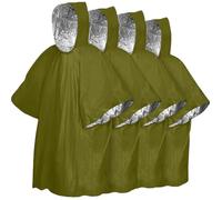 LEKEFETO Lot de 4 ponchos de survie d'urgence : poncho de pluie léger unisexe imperméable cape de pluie bivouac de sauvetage poncho imperméable, coupe-vent portable aide, imperméable ultra léger