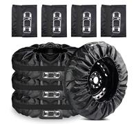 LEKEFETO Lot de 4 sacs à pneus 19-23 pouces : Housses de pneus étanches à l'eau et à la poussière avec poignée de transport, sac de pneus et couverture de pneus pour le stockage, le transport, la