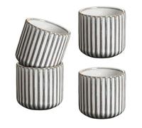 LEKEFETO Lot de 4 tasses à café 180 ml : tasse à café Barista de qualité supérieure Tasse à café à paroi épaisse en faïence de qualité supérieure - Tasses parfaites pour expresso et moka chauds à la