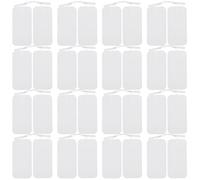 LEKEFETO Lot de 40 électrodes TENS 4 x 8 cm - Électrodes autocollantes réutilisables pour appareil TENS et EMS Trainer - Compatible avec connecteur de 2 mm - Pour soulager les muscles
