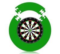 LEKEFETO Lot de 5 anneaux de protection pour cible de fléchettes : surround, cadre de cible de fléchettes, pour le garage, protection murale, protection du panneau arrière, 44 x 13 x 2 cm - Vert