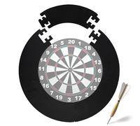 LEKEFETO Lot de 5 anneaux de protection pour cible de fléchettes : surround, cadre de cible de fléchettes, pour le garage, protection murale, 44 x 13 x 3 cm - Noir