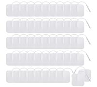 LEKEFETO Lot de 50 électrodes Tens-EMS : 40 x 40 mm, électrodes Tens auto-adhésives réutilisables pour électrostimulateurs, pour soulager les muscles, le dos et les douleurs articulaires