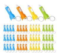 LEKEFETO Lot de 50 mini lampes de poche fusées, porte-clés jouet, lampe de poche, petit cadeau d'anniversaire d'enfant, fusées, pour fête d'enfants, petit cadeau d'anniversaire d'enfant, cadeau