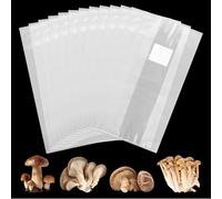 LEKEFETO Lot de 50 sacs de culture de champignons : 32 × 50 cm Sac de culture champignon avec filtre, sac de plantation de champignons épais et transparent, sac de plantation de champignons, sac de