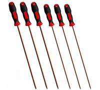 LEKEFETO Lot de 6 tournevis Torx - Magnétique - En acier S2 - Poignées ergonomiques antidérapantes - Pour les fournitures de voiture et de bricolage (T10, T15, T20, T25, T27, T30)