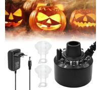 LEKEFETO Machine à Brouillard Miniature : Brumeur à Ultrasons avec 12 LEDs et Effet Dégradé 3 Couleurs - pour Fontaine, Bassin, Décoration d'halloween (Citrouille)
