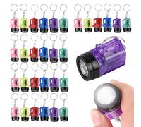 LEKEFETO Mini lampe de poche porte-clés enfants : 30 pièces porte-clés LED lampe de poche colorée pour enfants, lampe à main pour enfants pour camping en plein air, cadeaux d'anniversaire d'enfants