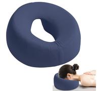 LEKEFETO Oreiller de massage pour le visage : appui-tête de massage pour lit, massage en forme de U, coussin facial en mousse à mémoire de forme, coussin de massage amovible pour spa salon de beauté