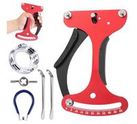LEKEFETO Outil d'étalonnage de la tension des rayons de vélo : tensiomètre de rayon avec 5 accessoires, jauge de tension de rayons de vélo, outils de réparation de vélo