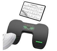 LEKEFETO Pédale de gymnastique Bluetooth Page Turning : interrupteur à pied électrique Bluetooth à deux pas, utilisation multifonctionnelle, pédale de tournage latéral, pour tablette et smartphone