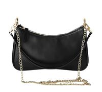 LEKEFETO Petit sac à main pour femme, en cuir synthétique, petit sac à main noir pour femme, avec bandoulière et bandoulière (noir), Noir