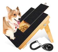 LEKEFETO Ponceuse à griffes multifonction pour chien : griffoir pour chien avec boîte à friandises et clicker dresseur de chien, papier abrasif pour chien