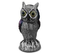 LEKEFETO Répulsif contre les oiseaux - Épouvantail - Tourne la tête avec le vent - En forme de chouette - Pour jardins, cours, balcons, terrasses - Exercice efficacement les oiseaux