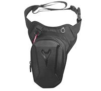 LEKEFETO Sac de jambe de moto avec coque rigide en EVA et design étanche - Sangle réglable, 26 x 20 x 13 cm, noir, pour l'extérieur, le cyclisme, le camping, Noir , Sacoche de jambe pour moto