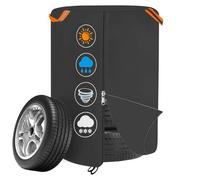 LEKEFETO Sac de rangement universel avec fermeture éclair pour 4 pneus, Oxford 420D, avec bandes réfléchissantes (Ø 73 cm x H 110 cm)