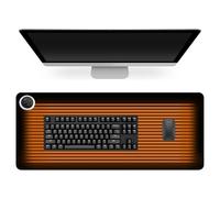 LEKEFETO Sous-main chauffant, 330 x 800 mm, tapis de souris chauffant pour bureau, arrêt automatique après 3 heures, sous-main étanche, tapis de table réglable en température (noir)