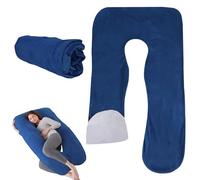 LEKEFETO Taie d'oreiller de Grossesse en Forme de U: Taie d'oreiller de Maternité en Coton Amovible en Forme de U, Housse de Rechange pour Adulte, Coussin d'allaitement pour Adulte, Lavable en