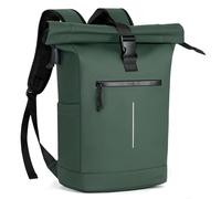 Lekeinchi Sac à Dos Rolltop Homme Femme Portable PC 17 Pouces, Vert XL | Imperméable, Rains Sac à Dos avec Bandes Réfléchissantes, Sac à Dos de Voyage Extensible Décontracté Travail College