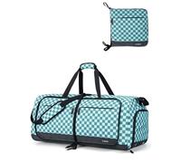 Lekesky Grand sac de voyage pliable - Sac fourre-tout imperméable avec compartiment à chaussures, sac de sport de fin de semaine pour homme et femme, 80L