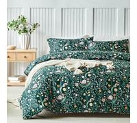 Lekesky Just Contempo Parure de lit double en microfibre douce Motif escargots et insectes Vert 200 x 200 cm