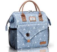 Lekesky Sac à déjeuner isotherme de 10 l pour femme pour le travail, bleu