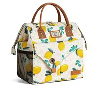 Lekesky Sac à déjeuner isotherme de 10 l pour femme pour le travail, citron