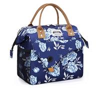 Lekesky Sac à déjeuner isotherme pour femme - 10 L - Bleu marine