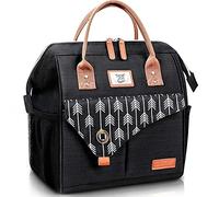 Lekesky Sac à déjeuner isotherme pour femme - pour le travail - Noir, 10 L