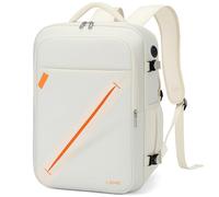 Lekesky Sac à Dos Cabine Ryanair 40x30x20, Extensible 24-30L, Blanc cassé
