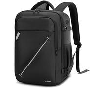 Lekesky Sac à Dos Cabine Ryanair 40x30x20, Extensible 24-30L, Noir