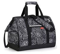 Lekesky Sac de Voyage Style Boho Weekender pour Femmes, Sac de Sport avec Compartiment à Chaussures, Grand Design d'ouverture,33L(Fleur de cajou)