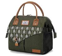 Lekesky Sac Isotherme Repas Femme 11 L Lunch Bag Glaciere Souple Isotherme,Sac Repas Portable Multi-usages Polyfonctionnel et étanche, Lunch Box pour Étudian/Bureau/Pique-vert armée