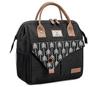 Lekesky Sac Isotherme Repas Grande Capacité 11L Noir, Bureau Lunch Bag Isotherme femme Pique-Nique Sac-pour Travail, École, Excursions, Shopping