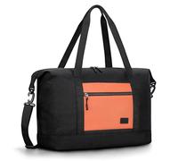 Lekespring Ryanair Bagage à main Easyjet 40 x 20 x 25 cm Bagage à main 45 x 36 x 20 cm pour avion Sac de voyage Petit Weekender pour homme et femme, noir/orange, 40x20x25cm