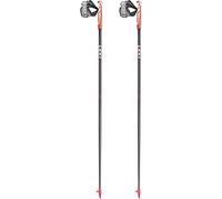 LEKI Bâtons de Marche Nordique Flash Carbon 65025601 - Anthracite/Rouge Fluo/Blanc 110