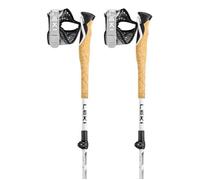 LEKI Cross Trail FX Superlite Compact - Bâton de randonnée carbone pliant 100-120 cm (Noir/Blanc)