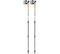 Leki – Bâtons de trail Cross Trail Carbon – Télescopiques carbone 100-135 cm – Blanc/Envy/Noir