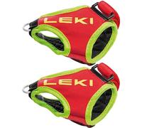 LEKI Dragonne de ski alpin « Shark Frame Strap » Rouge/jaune fluo Taille XS (1 paire)
