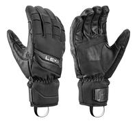 LEKI Griffin Base Zero Gants de Ski pour Homme - Gants d'hiver imperméables et Chauds en Softshell, néoprène et Cuir de chèvre (Noir, 7,5)