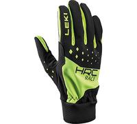 LEKI HRC Race Gants de Course Noir/Jaune Fluo, EU 6,5
